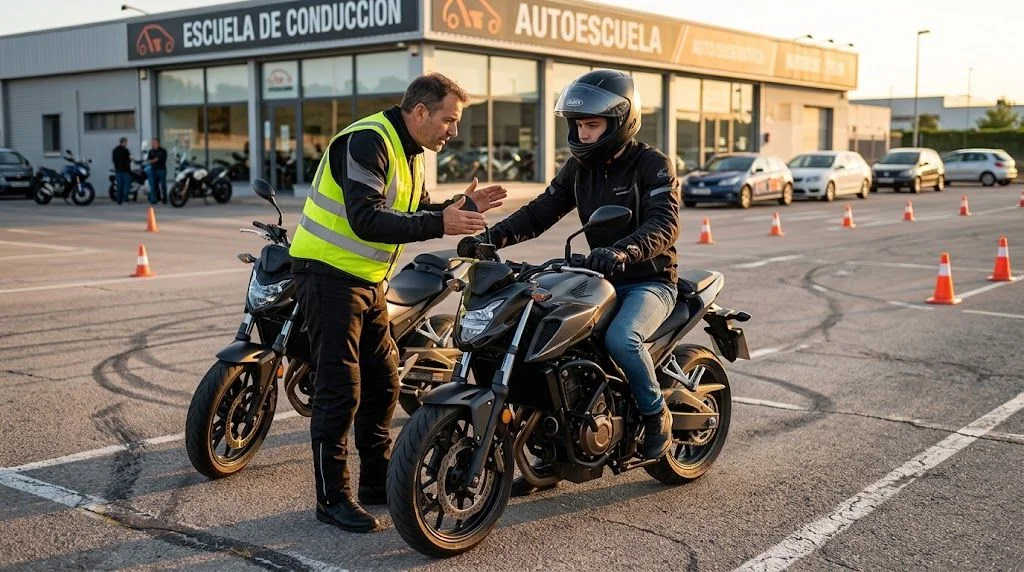 Motocicleta en un entorno natural