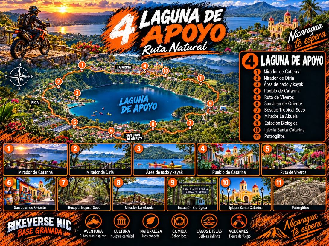 Mapa de la ruta San Juan del Sur